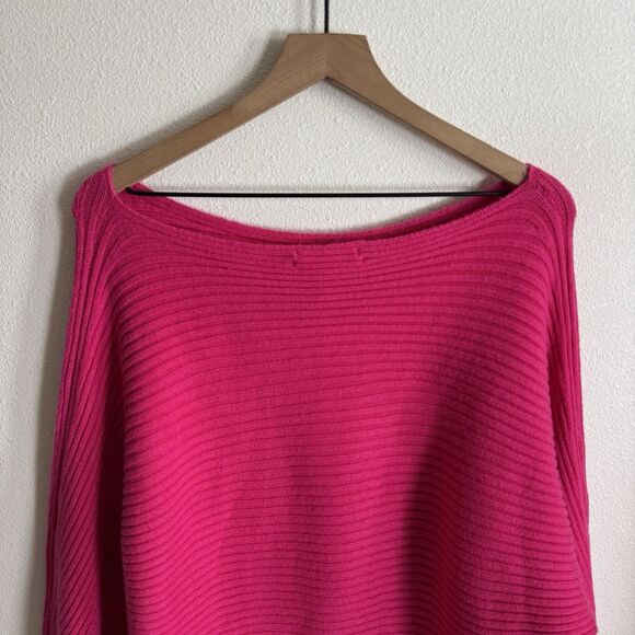 Anthropologie Sweater Womens Small Pink Ribbed Chunky Knit Boho Coastal Colorful - Picture 11 of 16